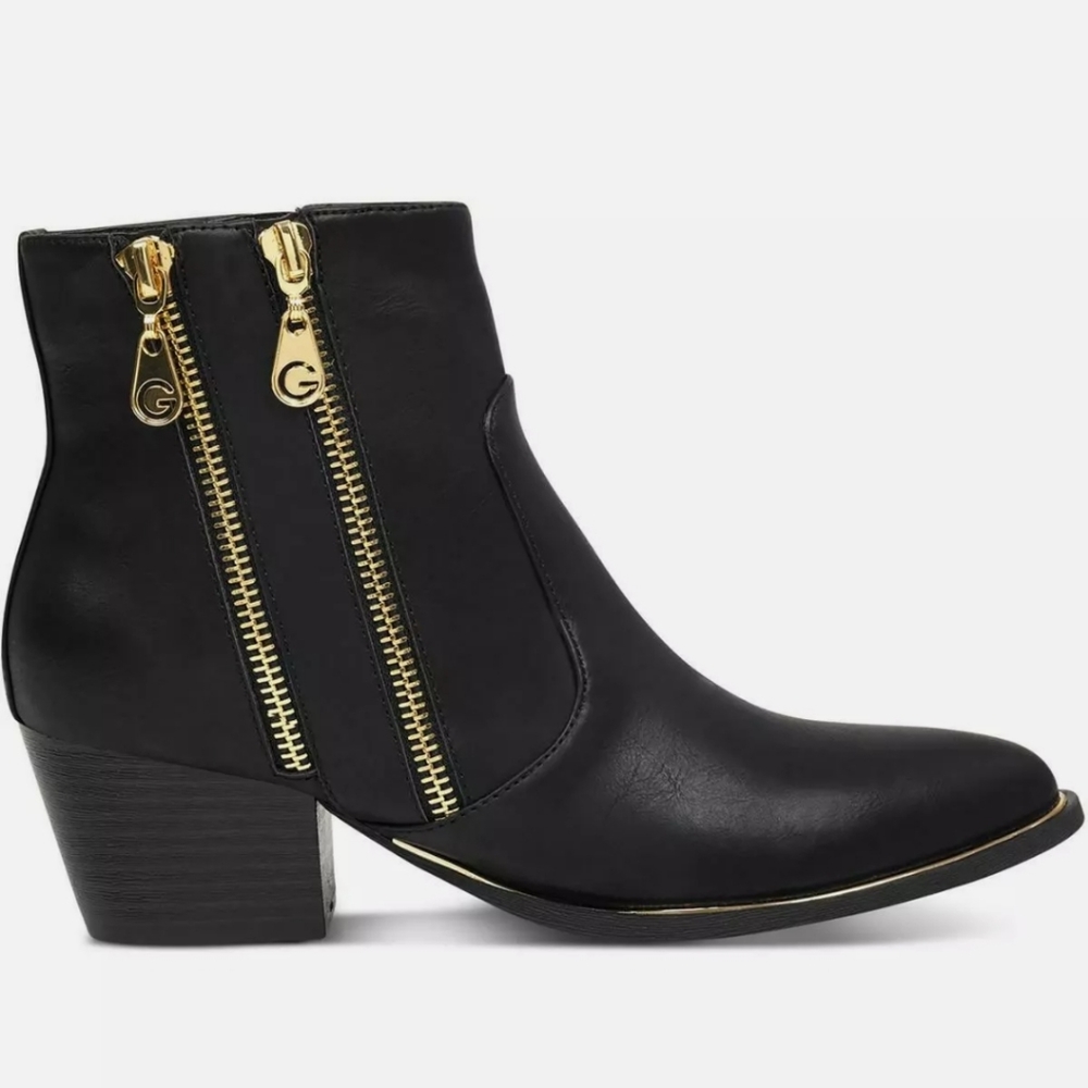 G by Guess Womens Indiee Black Solid Dress Boots Heels 8 Medium